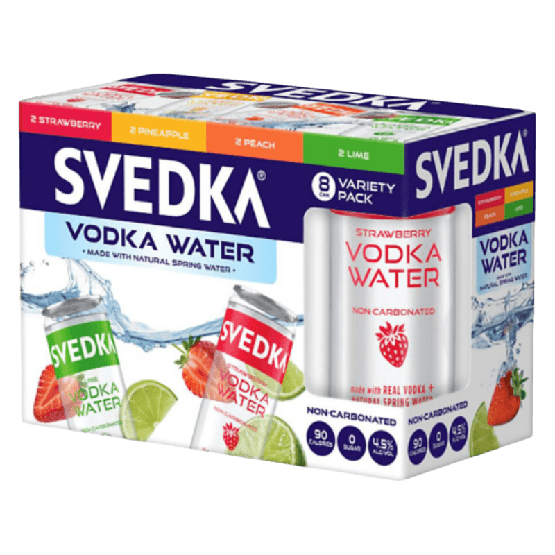 SVEDKA VODKA WATER VARIETY PACK 8 CANS 12 OZ