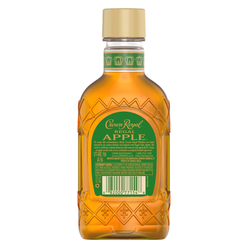 CROWN ROYAL REGAL APPLE FLAVORED CANADIAN WHISKY 200 ML