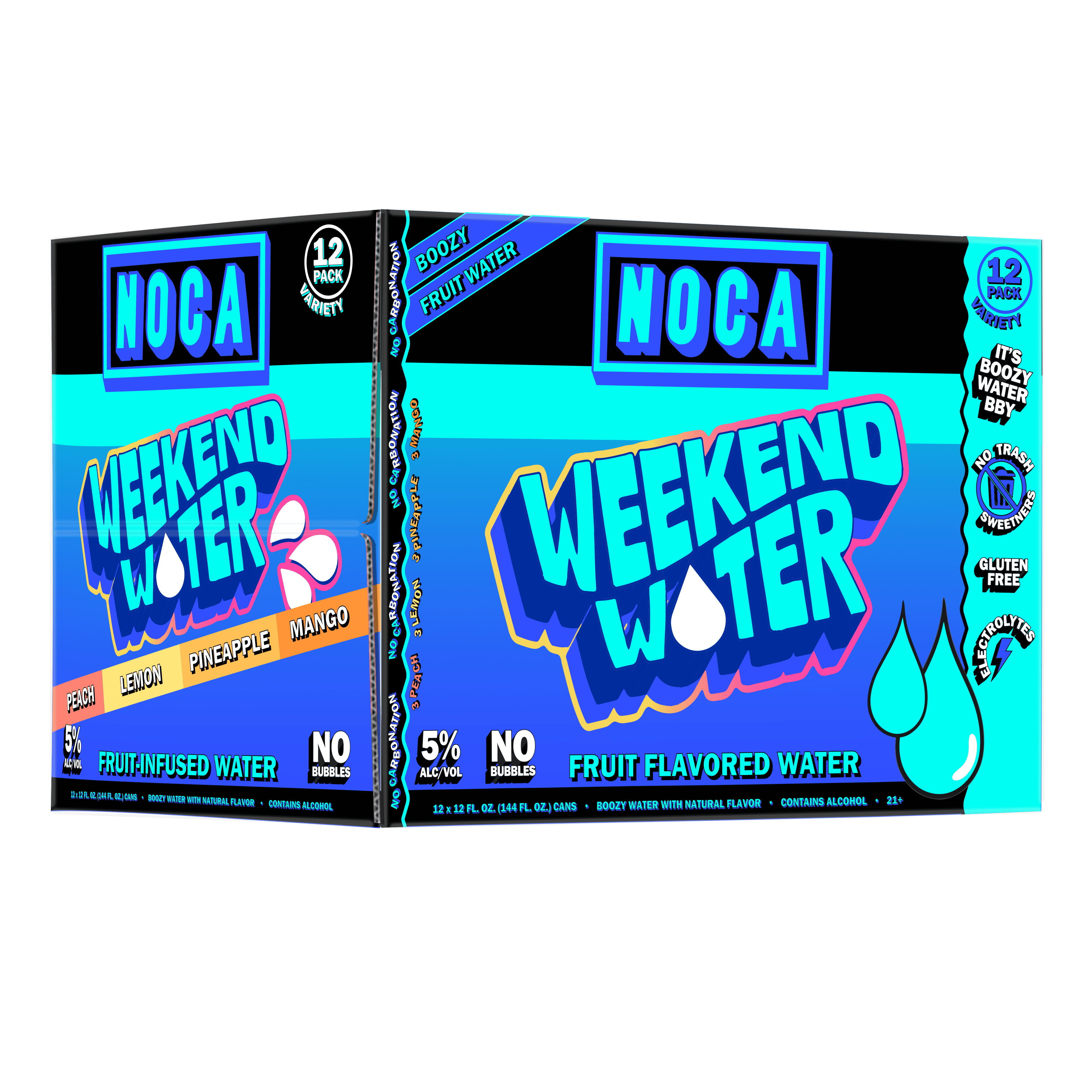 NOCA WEEKEND WATER VARIETY 12 PACK 12 OZ CANS