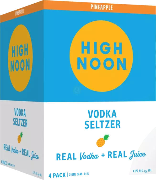 HIGH NOON PINEAPPLE VODKA SELTZER 8 PACK 12 OZ