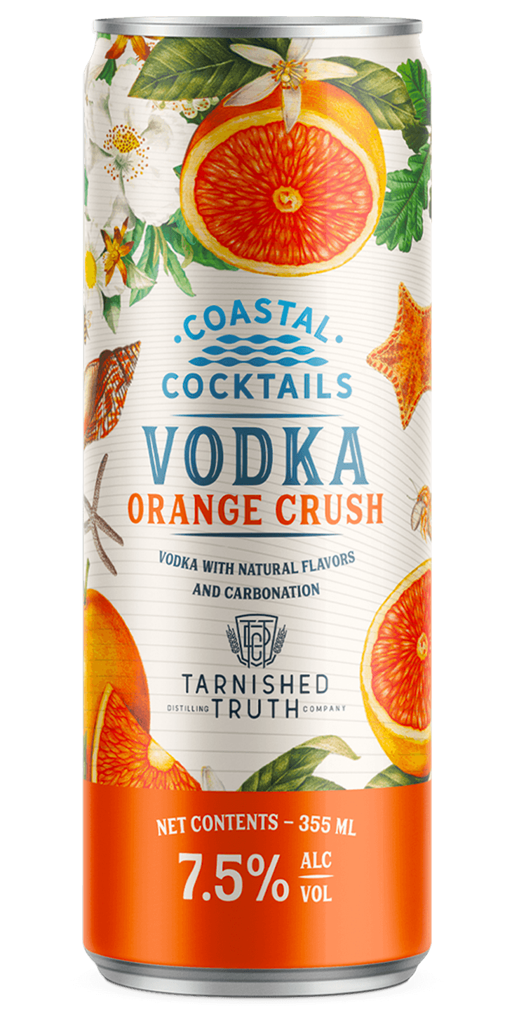 COASTAL COCKTAILS ORANGE CRUSH FLAVORED VODKA 12 OZ 4 PACK