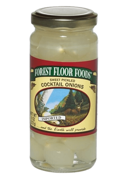 FOREST FLOOR FOODS SWEET PICKLED COCKTAIL ONIONS 8 OZ