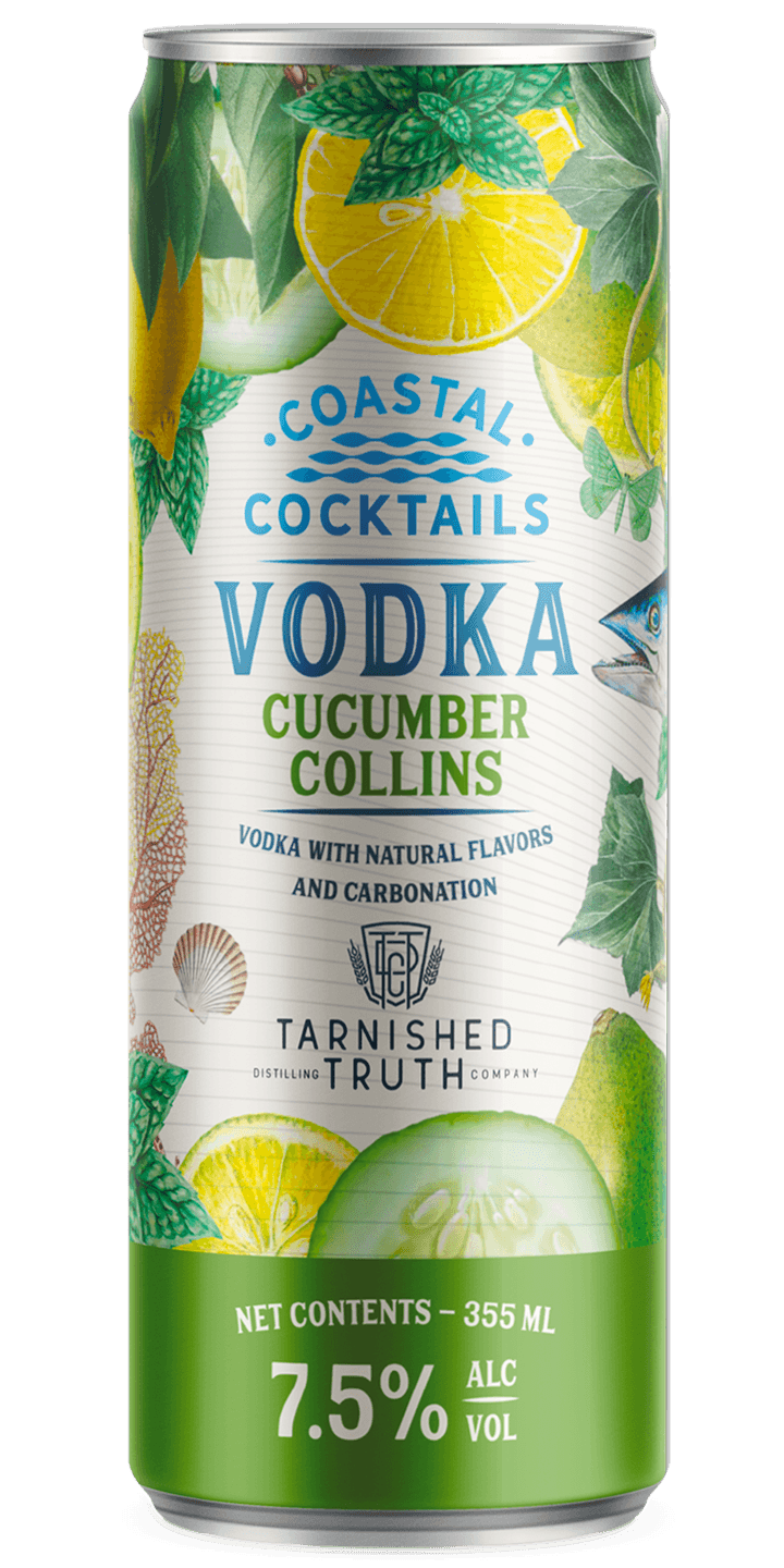 COASTAL COCKTAILS CUCUMBER COLLINS FLAVORED VODKA 12 OZ 4 PACK