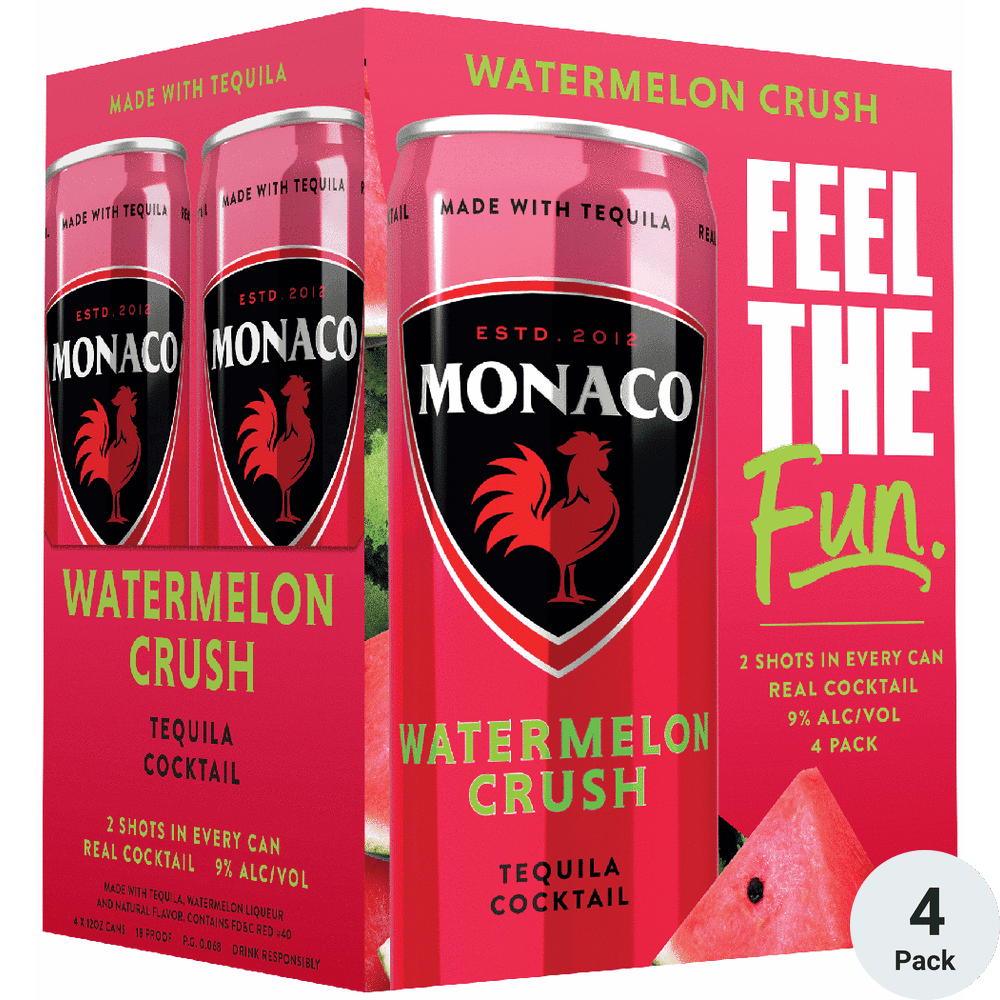 MONACO WATERMELON CRUSH 4 PACK 12 OZ
