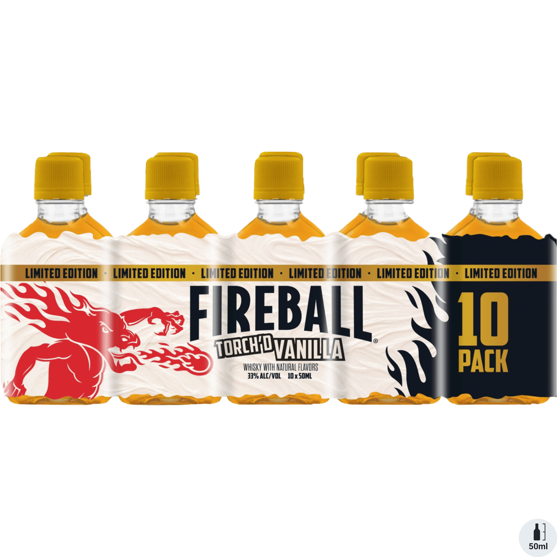 FIREBALL WHISKEY TORCH'D VANILLA FLAVORED  50 ML
