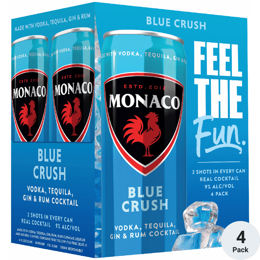 MONACO BLUE CRUSH 12 OZ 4 PACK